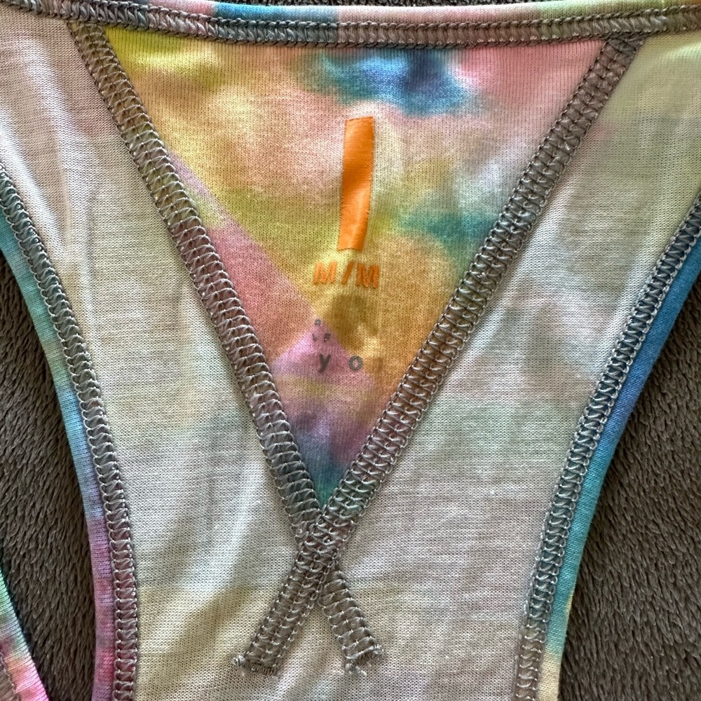 Colorful Tie Dye Lucy Tech Activewear Tank Top - Picture 4 of 8